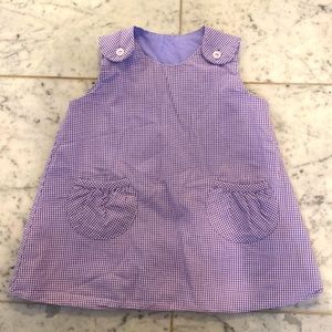 DONDOLO purple gingham jumper with pockets